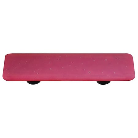 Palacedesigns Opaline Red Rectangle Glass Cabinet Pull - Aluminum Post PA2521969